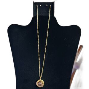 Avon February Birthstone Locket Set 1985 Simulated Amethyst Necklace Earrings V